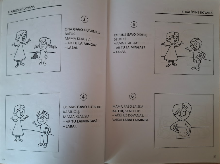 Published excercise book worked as test material